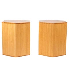 Modern Bamboo Hexagon side tables or plinths