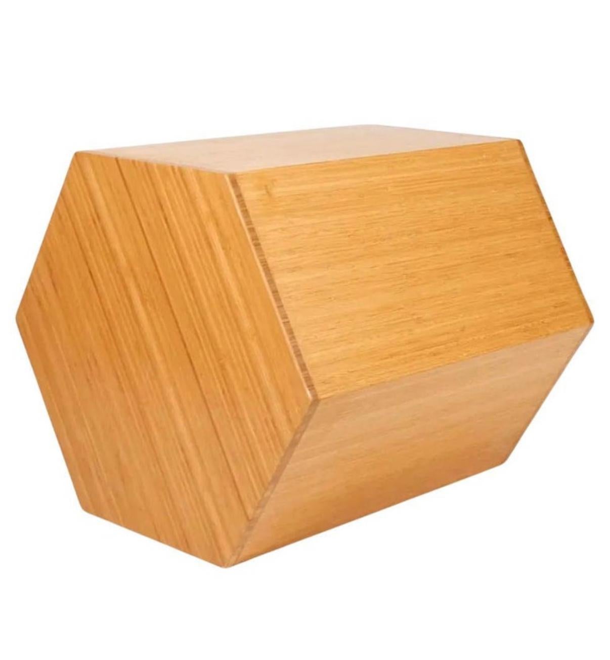 American Modern Bamboo Hexagon side tables or plinths For Sale