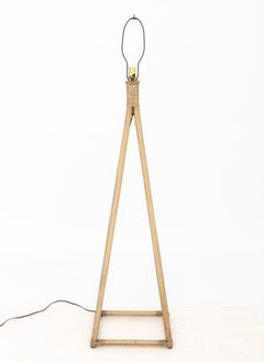 Modern Bamboo Pyramid Floor Lamp