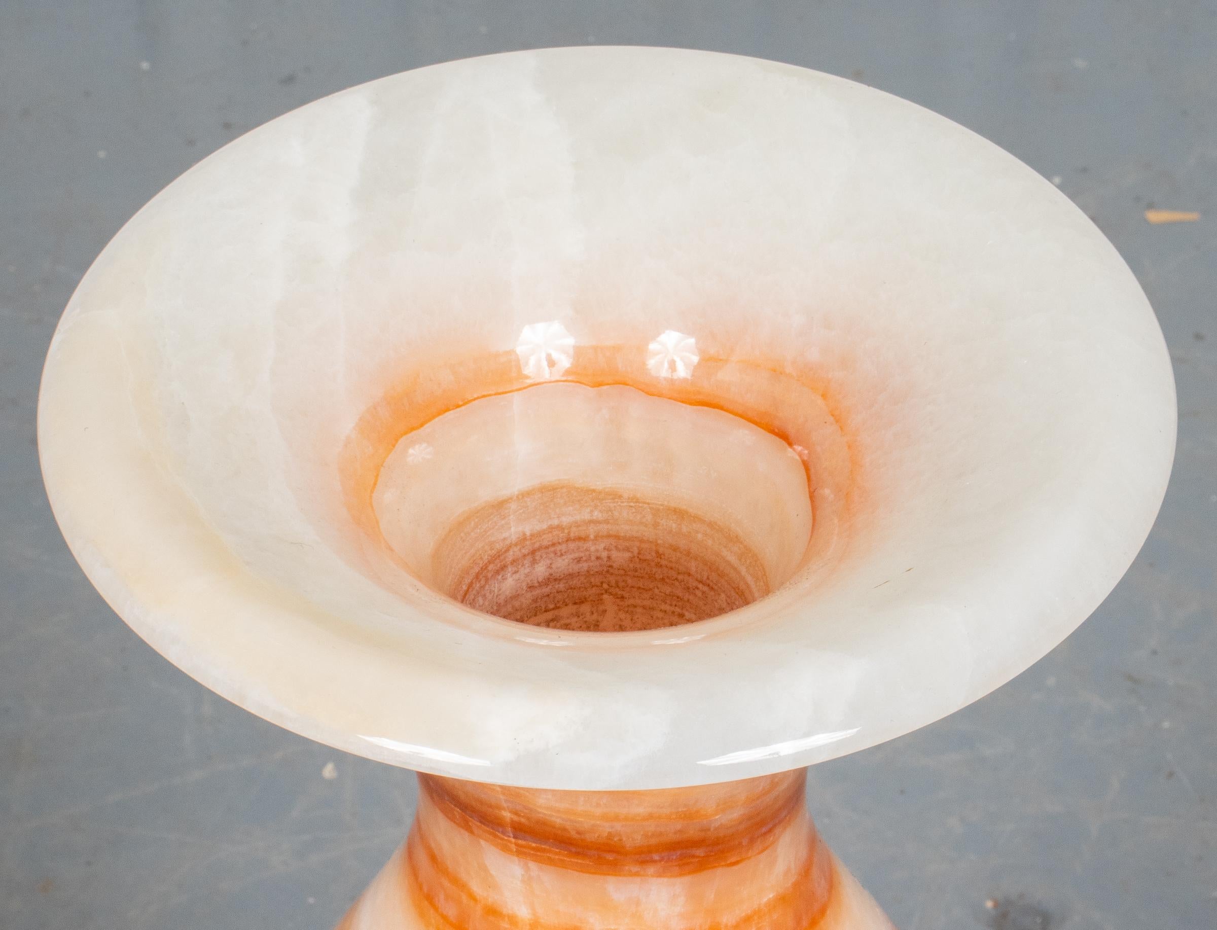 20th Century Modern Banded Onyx Floor Vases