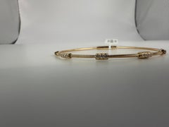 Modern bangle bracelet 14KT gold FLEXIBLE diamond bangle bracelet