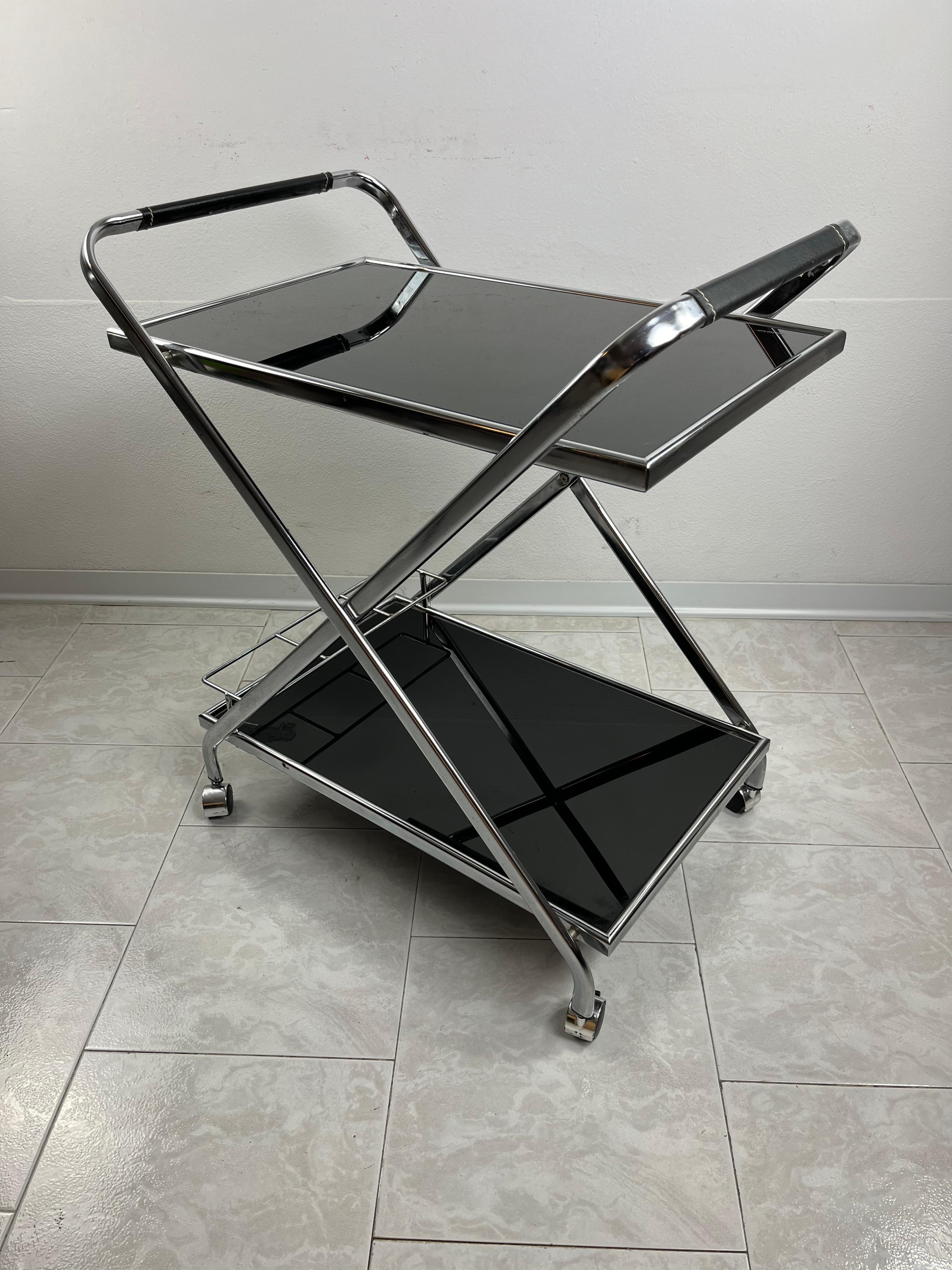 Metal Modern Bar Cart  Italian Design 1980s For Sale