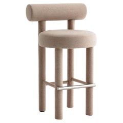 Modern Bar Chair Gropius CS1 Fully Upholstered in Wool Fabric by Noom