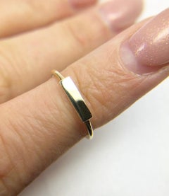 Modern bar stacking ring 18KT gold
