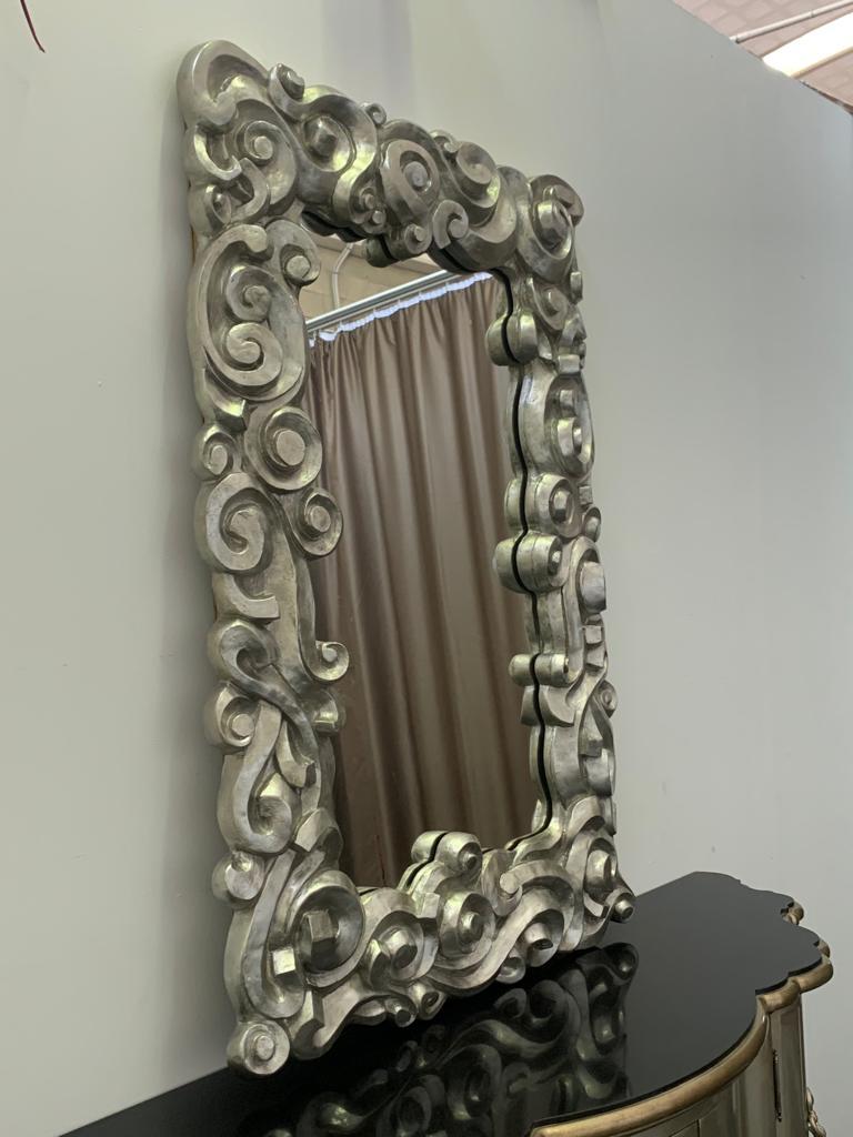 Modern Baroque Resin Mirror, 1990s In Excellent Condition For Sale In Montelabbate, PU
