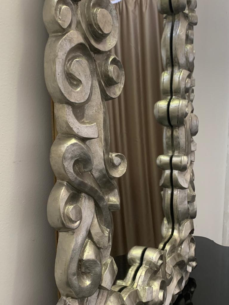 Modern Baroque Resin Mirror, 1990s For Sale 1
