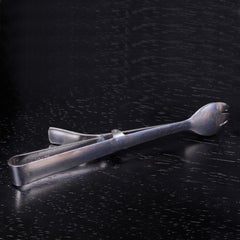 Set de seaux à glace moderne en Wood Wood Steele Pince en acier inoxydable 1960 Japon