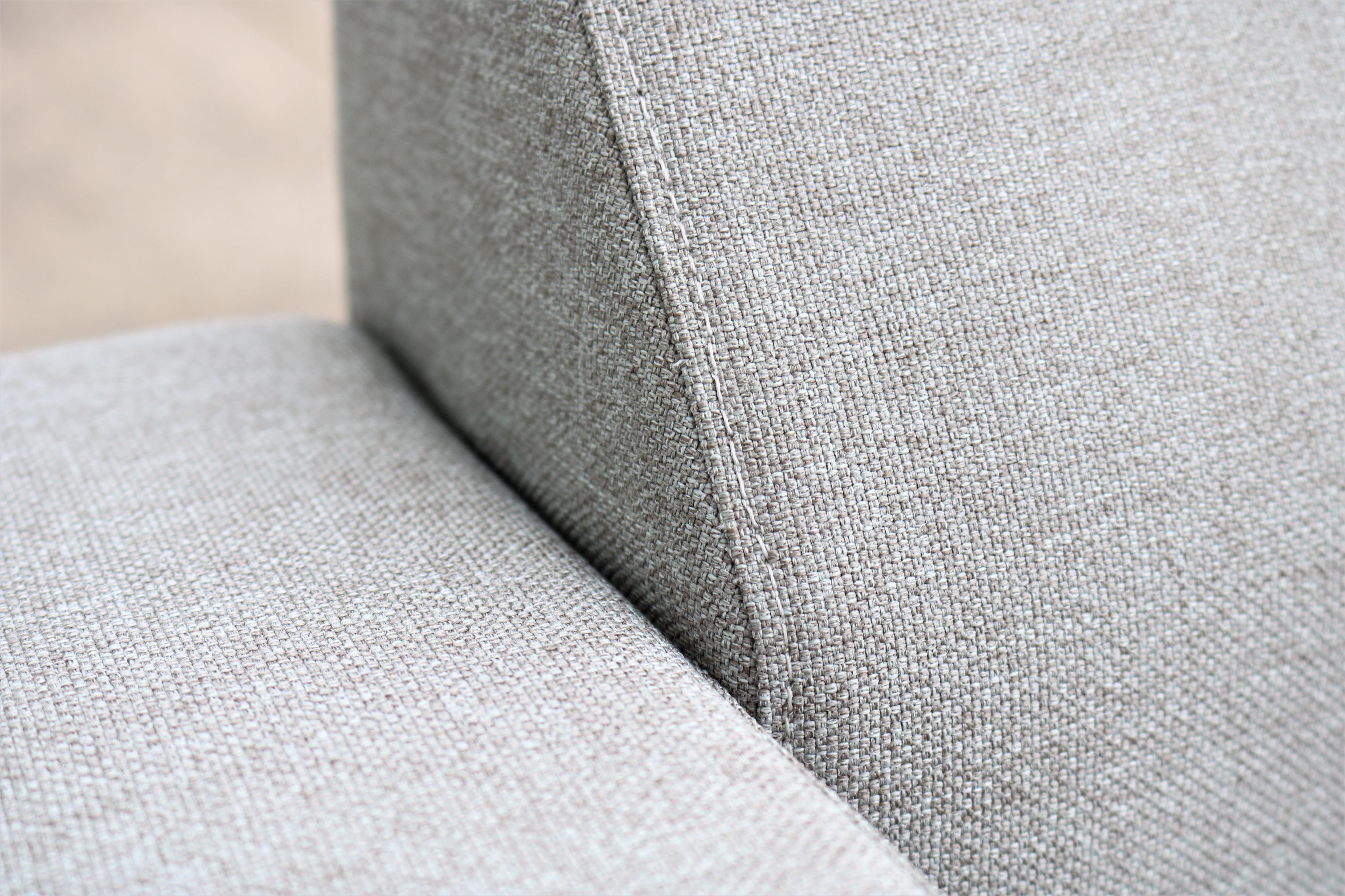 Modern Bassamfellows for Herman Miller Bevel Grey Fabric Club Armchair, Pair For Sale 3