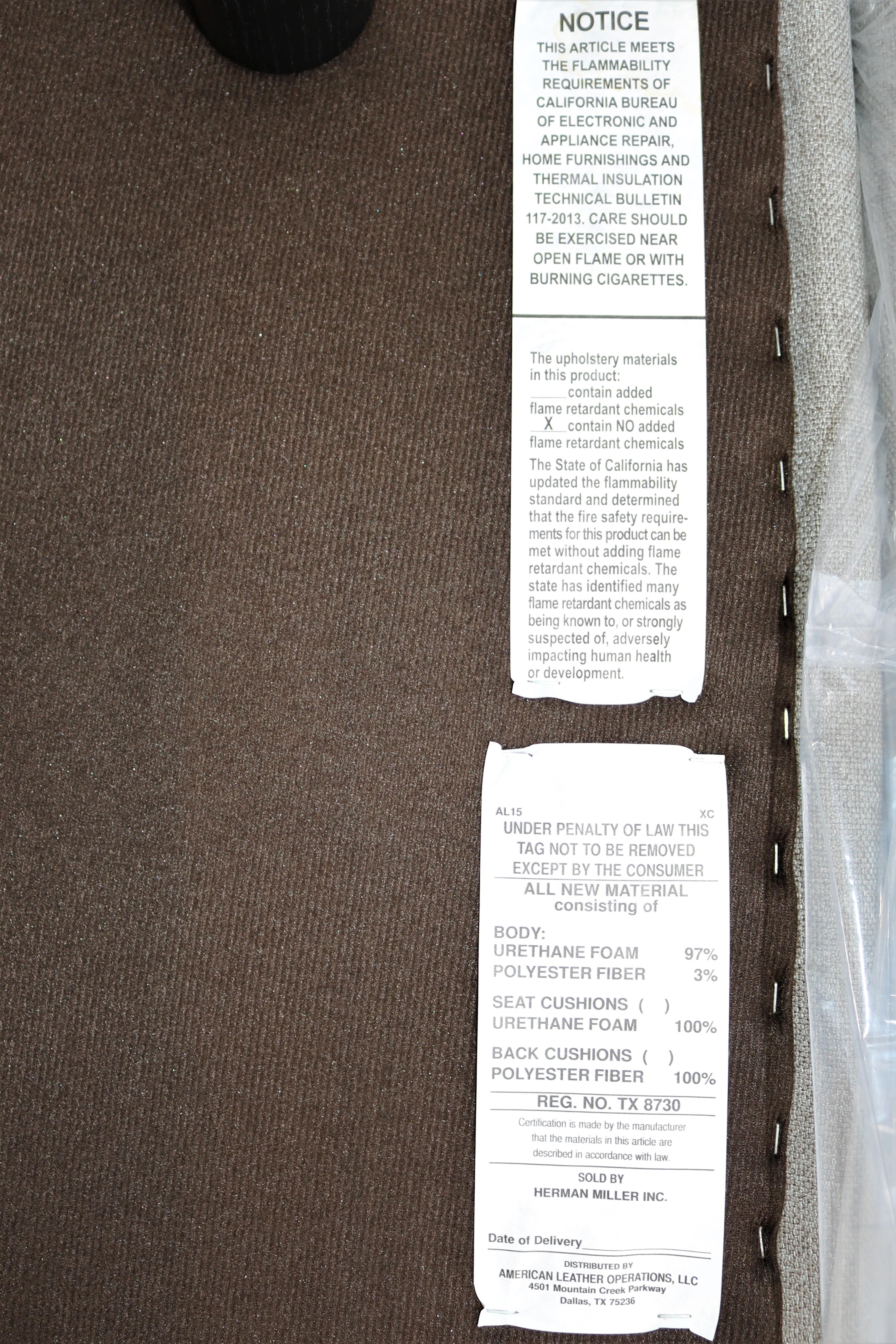 Modern Bassamfellows for Herman Miller Bevel Grey Fabric Club Armchair, Pair For Sale 5