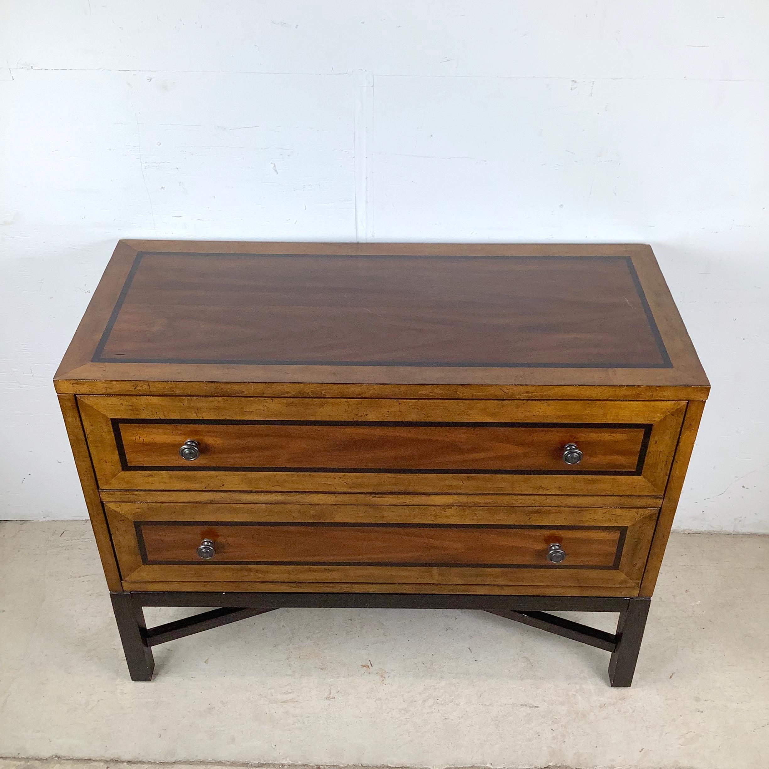 Americano Modern Bassett Chest With Sculptural X Base in vendita