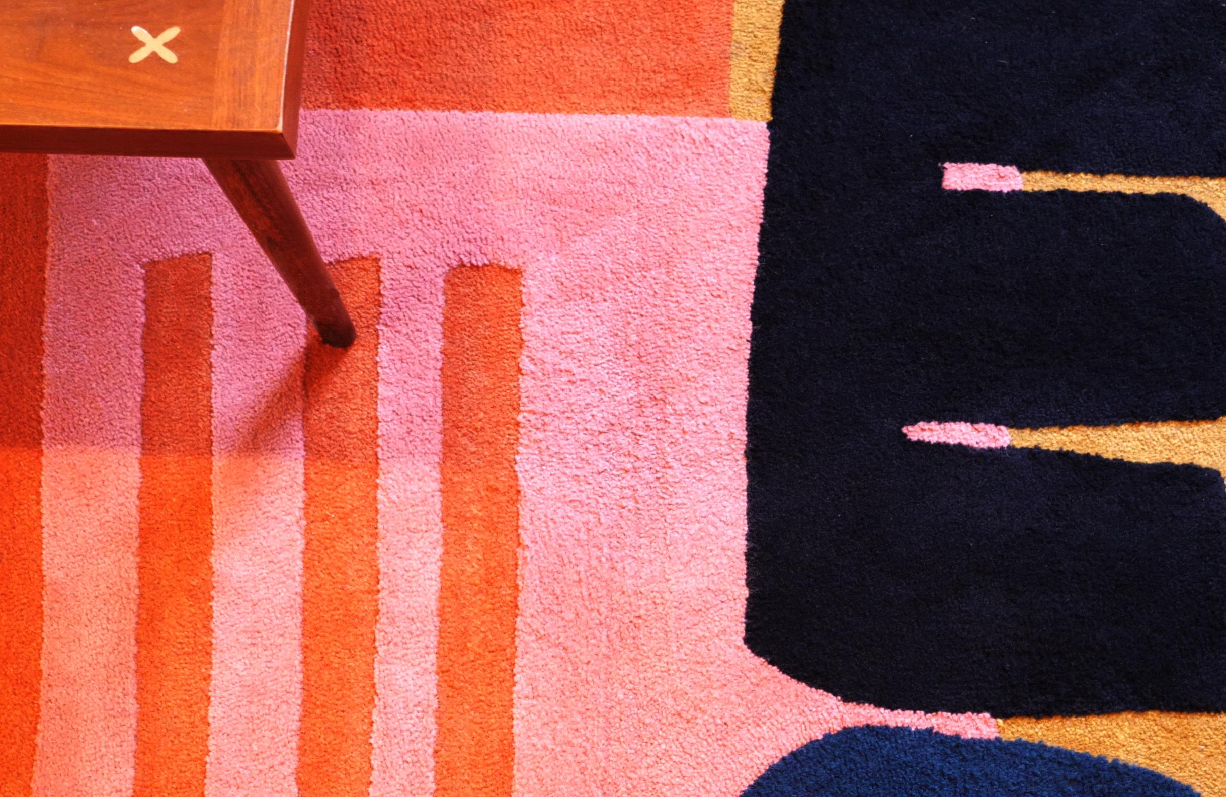Contemporary Modern Bauhaus inspired rug with geometric design pattern name Dessau 1925.01 For Sale