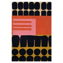 Moderner, vom Bauhaus inspirierter Teppich mit geometrischem Designmuster namens Dessau 1925.01