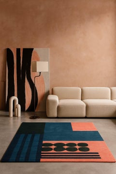 Tappeto moderno ispirato al Bauhaus con disegno geometrico dal nome Dessau 1925.02