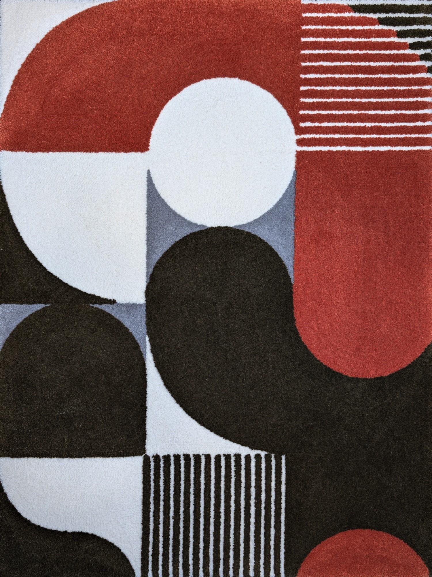 Tappeto moderno ispirato al Bauhaus con design geometrico.

Nome del modello Weimar 1919.04

- Robo-tufted e rifinito a mano a Philadlephia, PA
- 100% Lana della Nuova Zelanda tinta in Georgia
- Design ispirato alla modernità di metà secolo e al