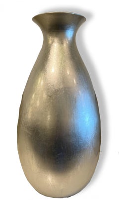 Modern Baume Keramik, Blattsilber Vase