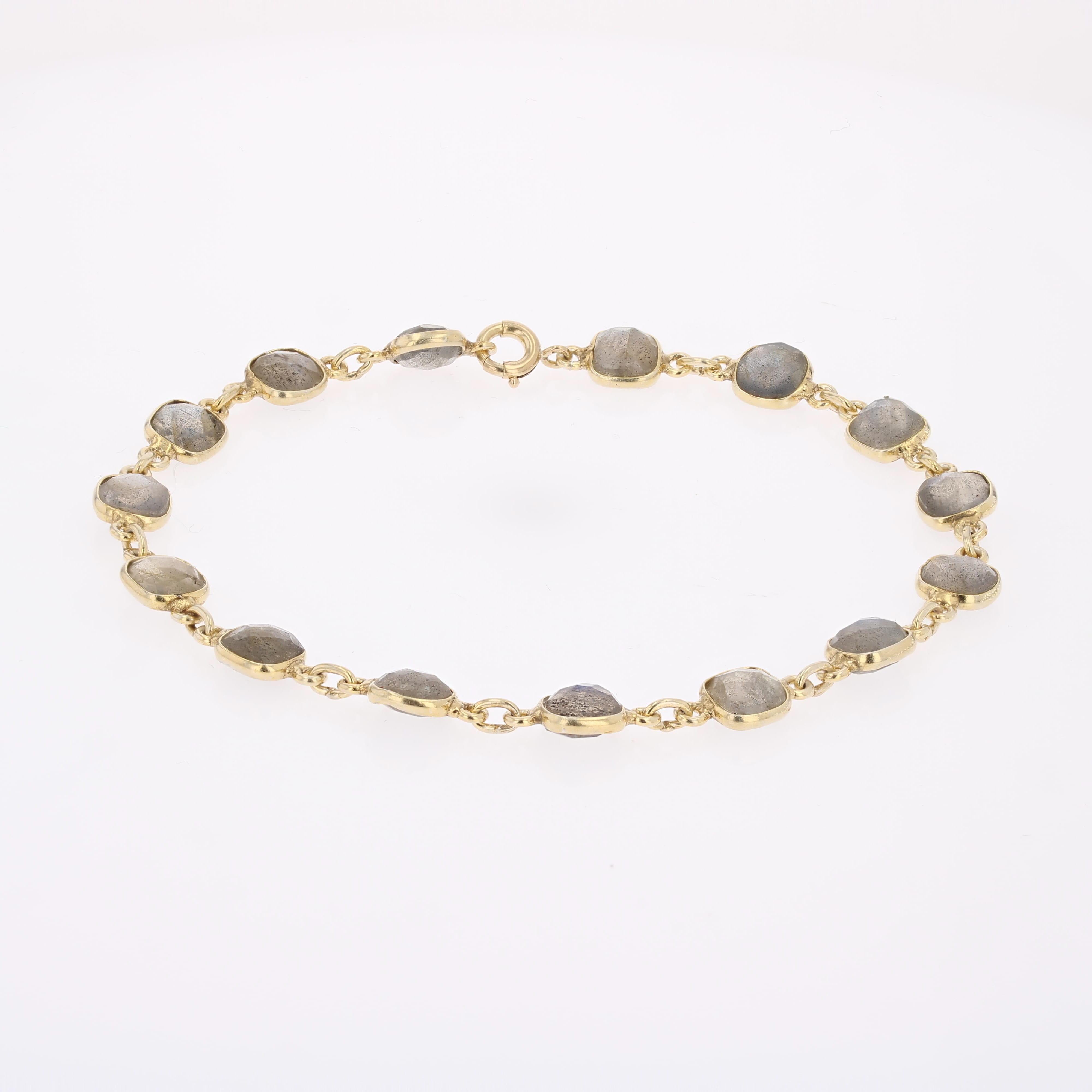 Modern Baume Creation Labradorites Vermeil Bracelet en venta 2