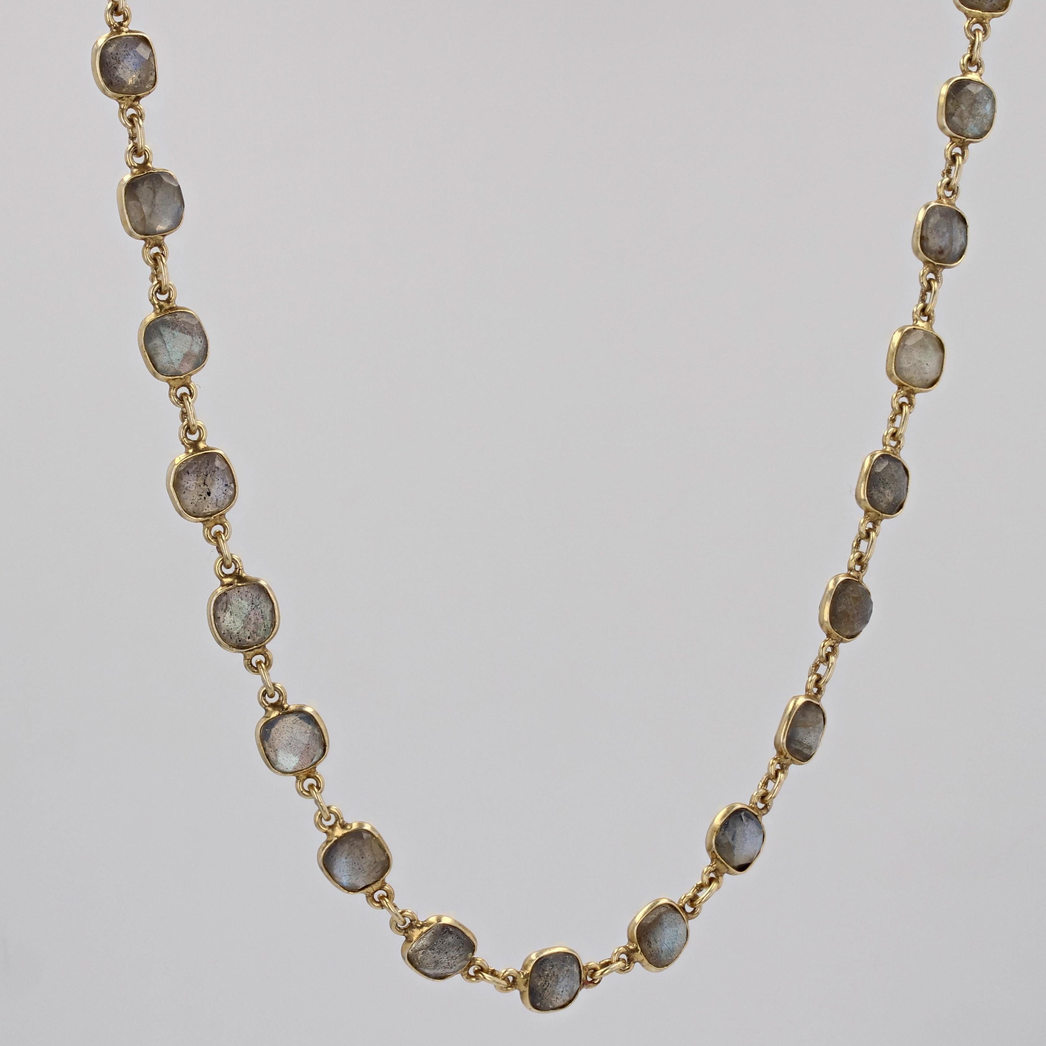 Women's Modern Baume Creation Labradorites Vermeil Necklace For Sale