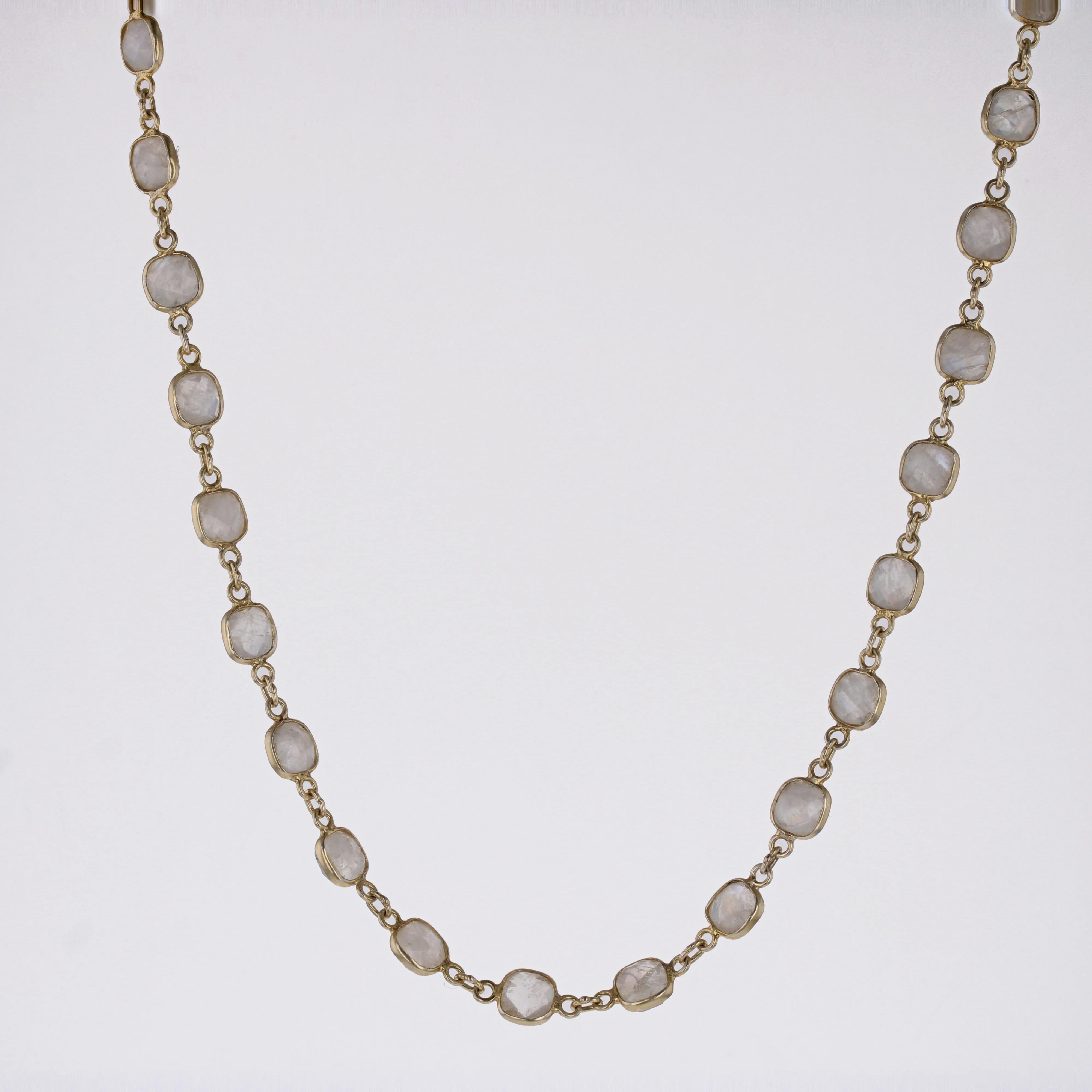 Modern Baume Creation Moonstones Vermeil Necklace For Sale 6