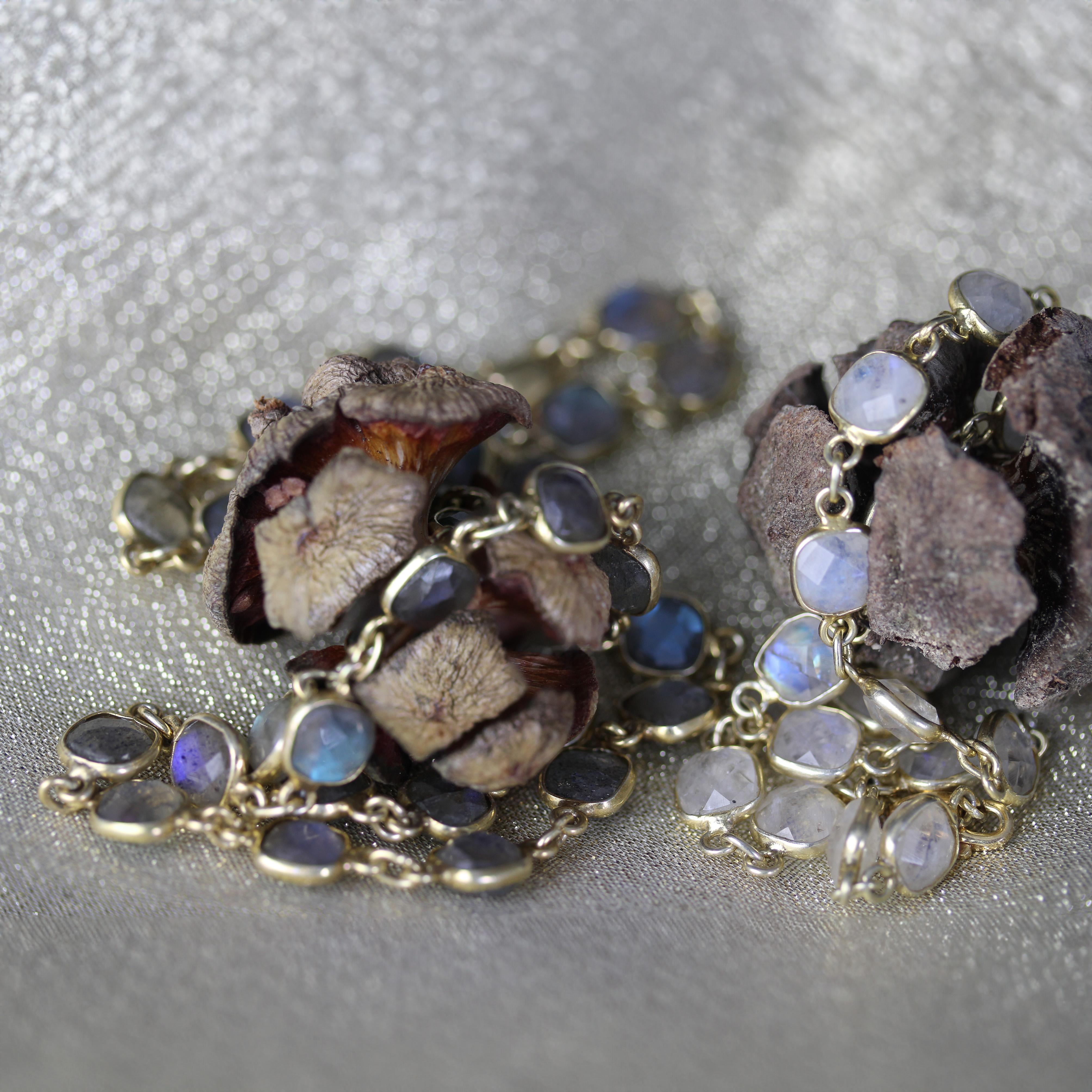 Modern Baume Creation Moonstones Vermeil Necklace For Sale 9