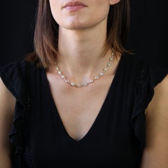 Moderne Baume Creation Mondsteine Vermeil-Halskette