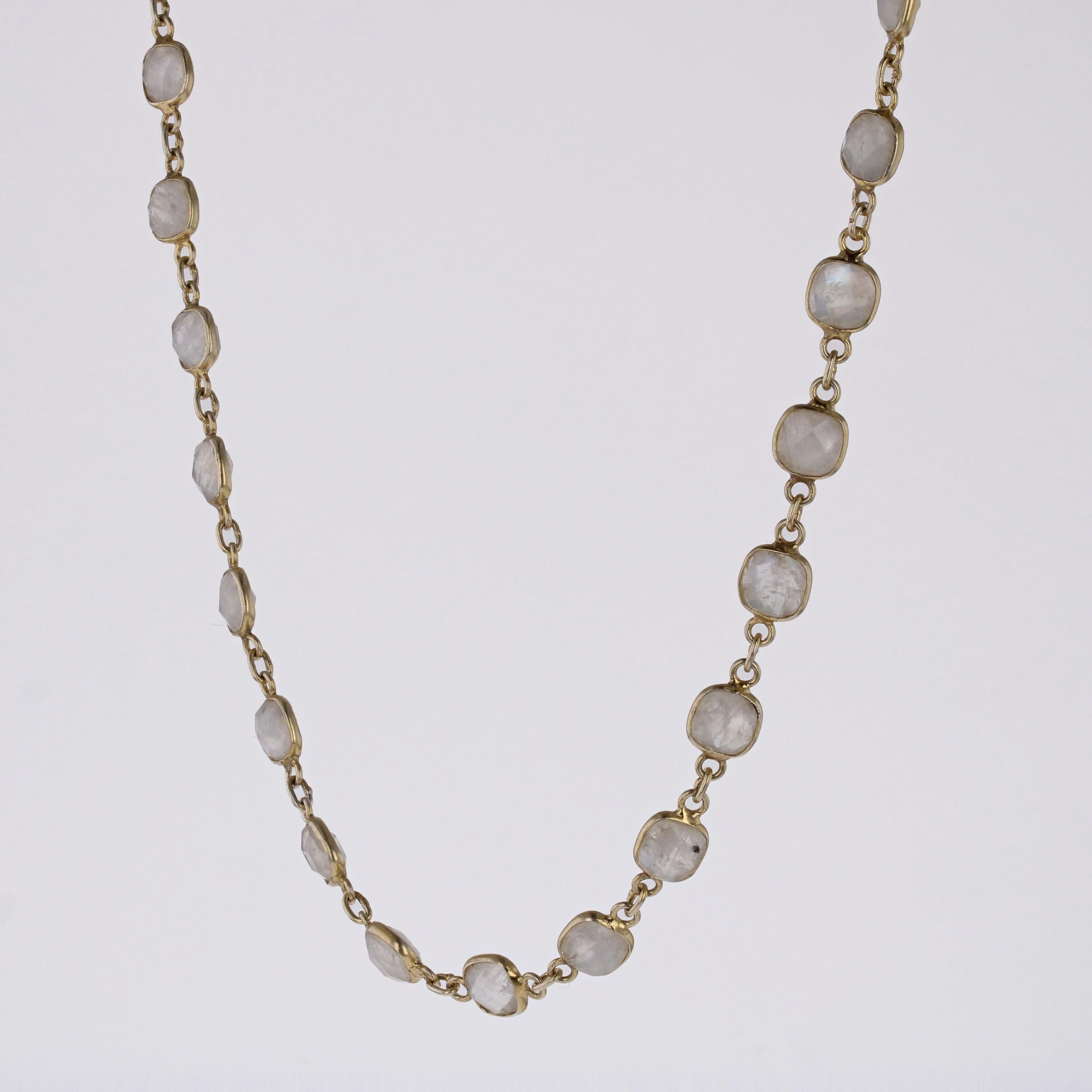 Women's Modern Baume Creation Moonstones Vermeil Necklace For Sale