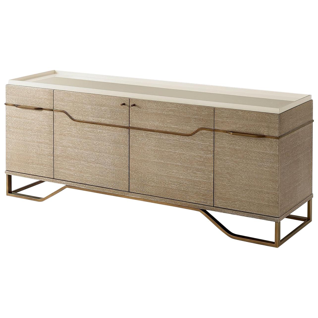 Modern Beachwood Oak Cabinet