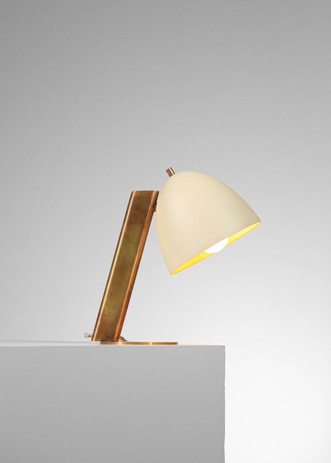 Mid-Century Modern Modern bedside lamp brass and lacquered metal, modernist style danke studio For Sale