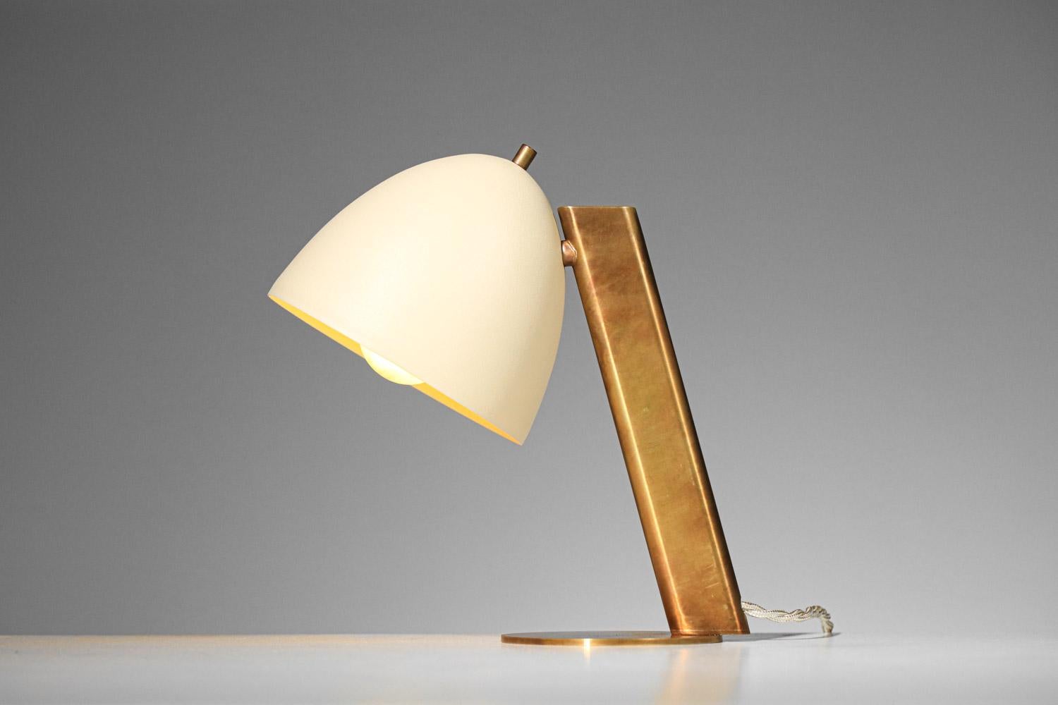 Contemporary Modern bedside lamp brass and lacquered metal, modernist style danke studio For Sale