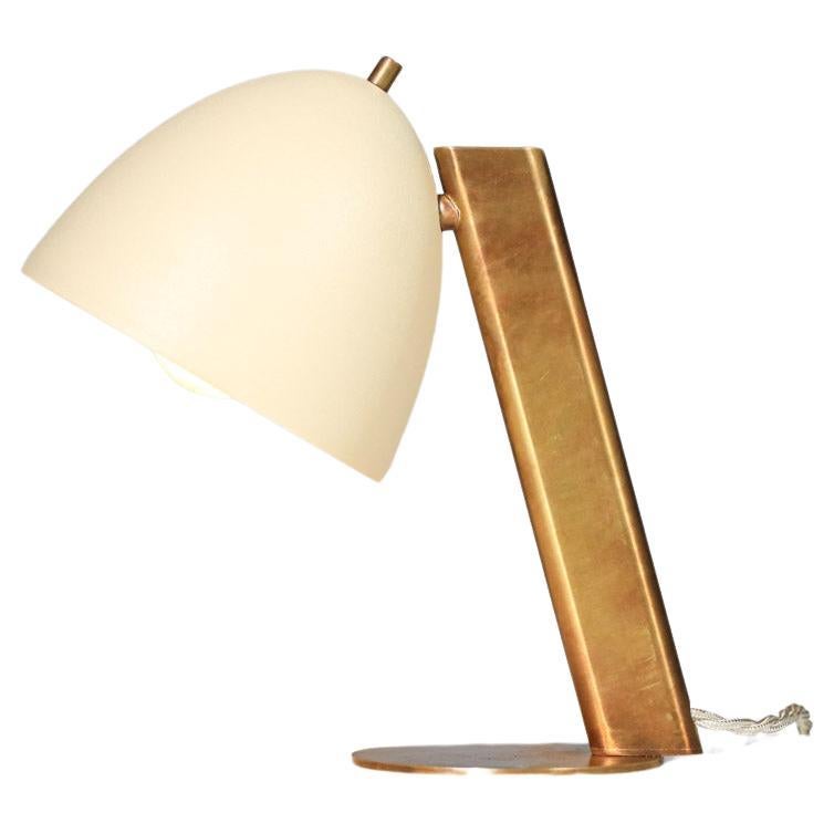 Modern bedside lamp brass and lacquered metal, modernist style danke studio For Sale