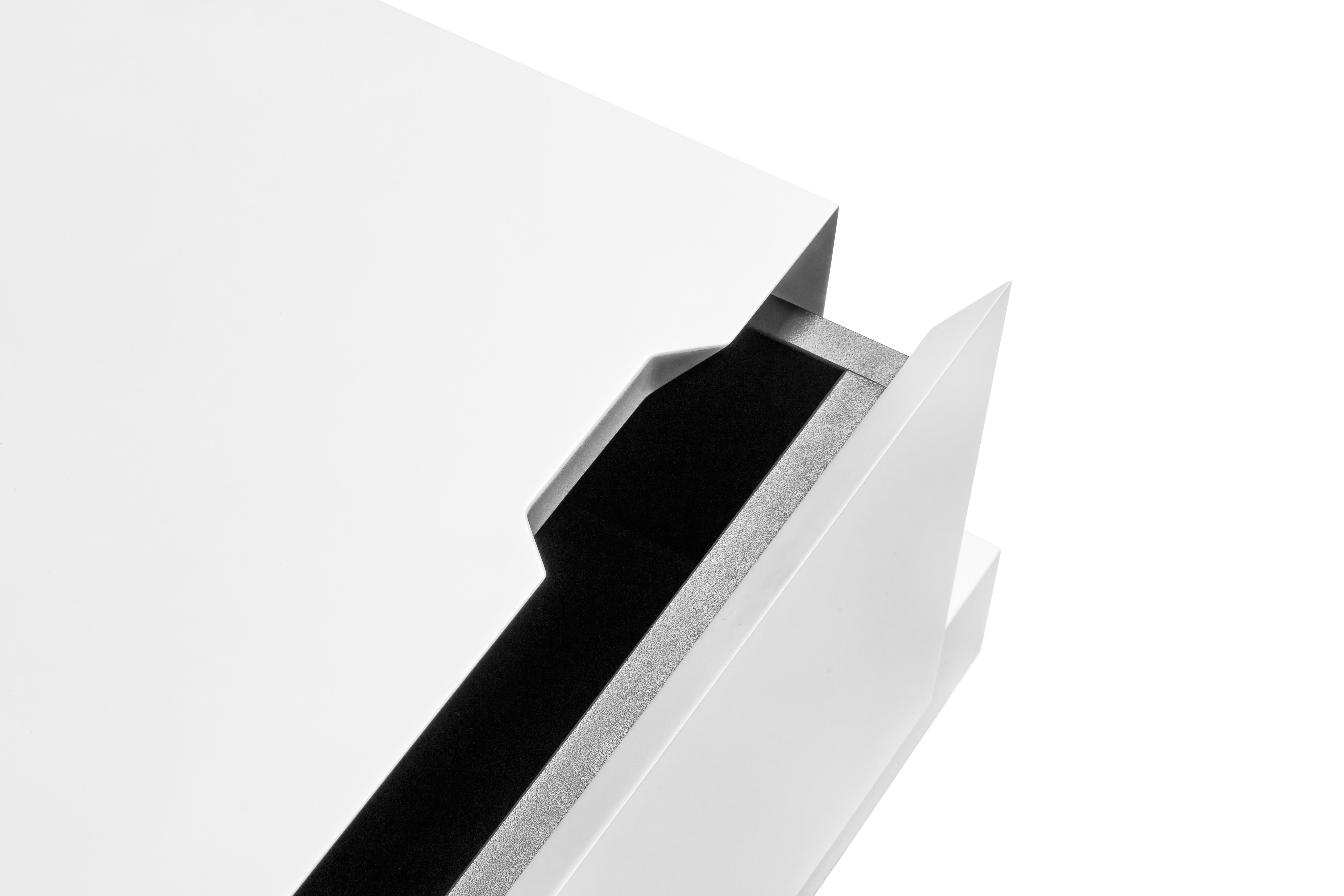 Minimalist Modern Bedside Table 'Simmetria' by Palo Nero For Sale