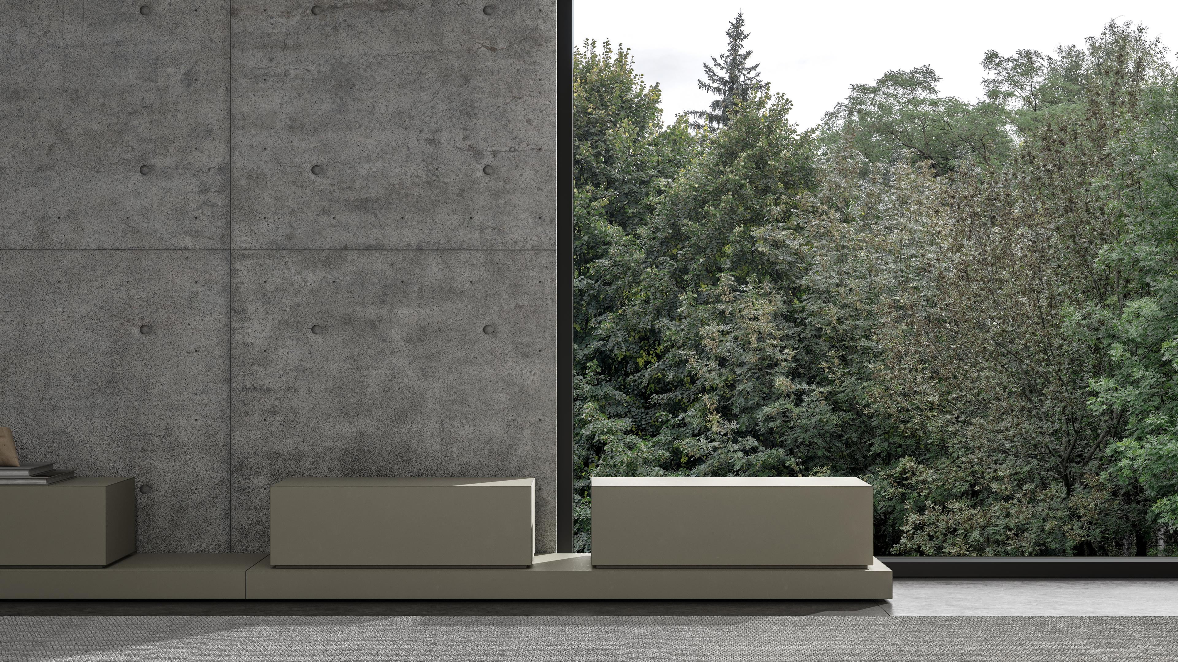 Contemporary Modern Bedside Table 'Simmetria' by Palo Nero For Sale