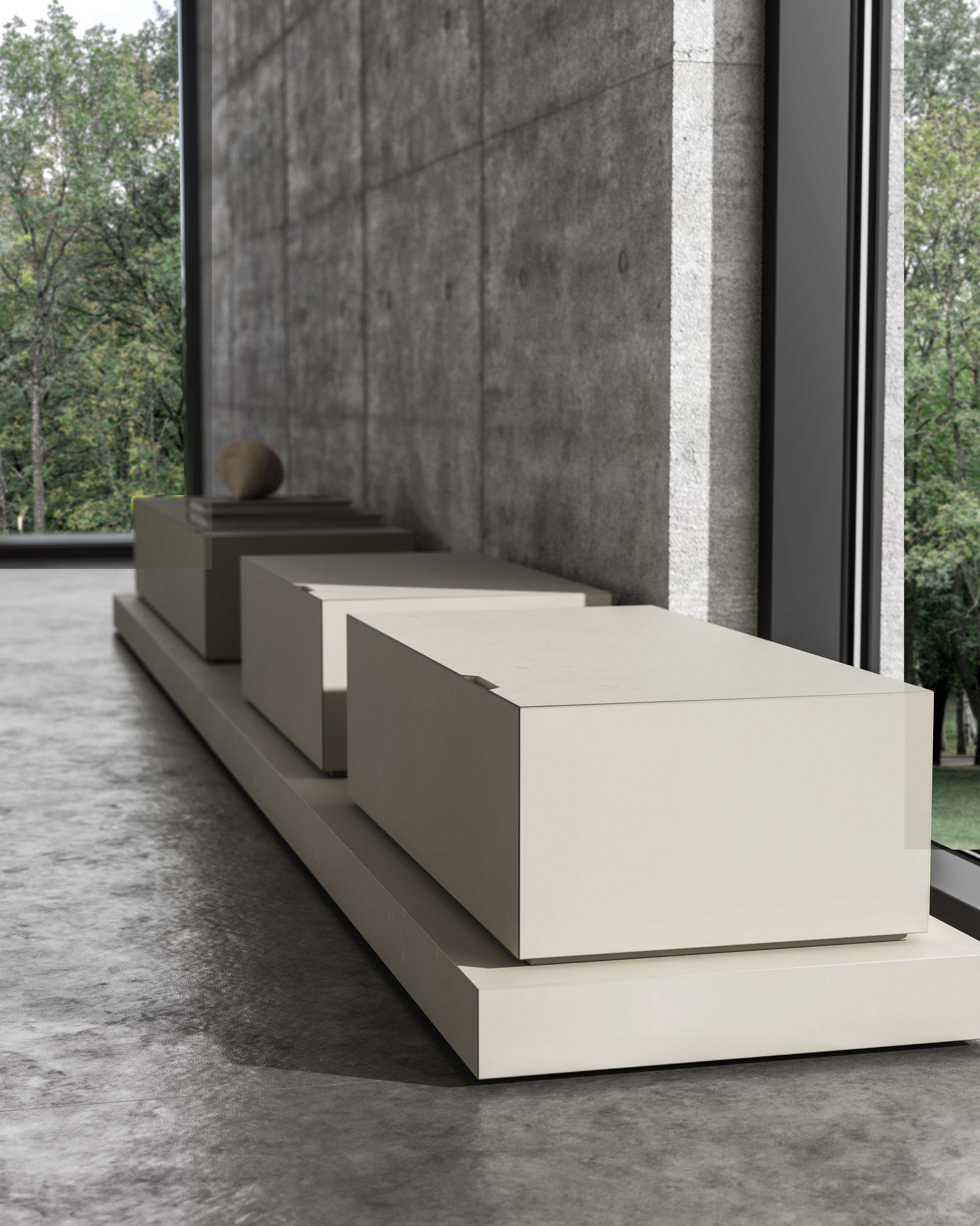 Wood Modern Bedside Table 'Simmetria' by Palo Nero For Sale