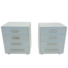 Modern Bedside Tables with Four Drawers and Specialty Hardware