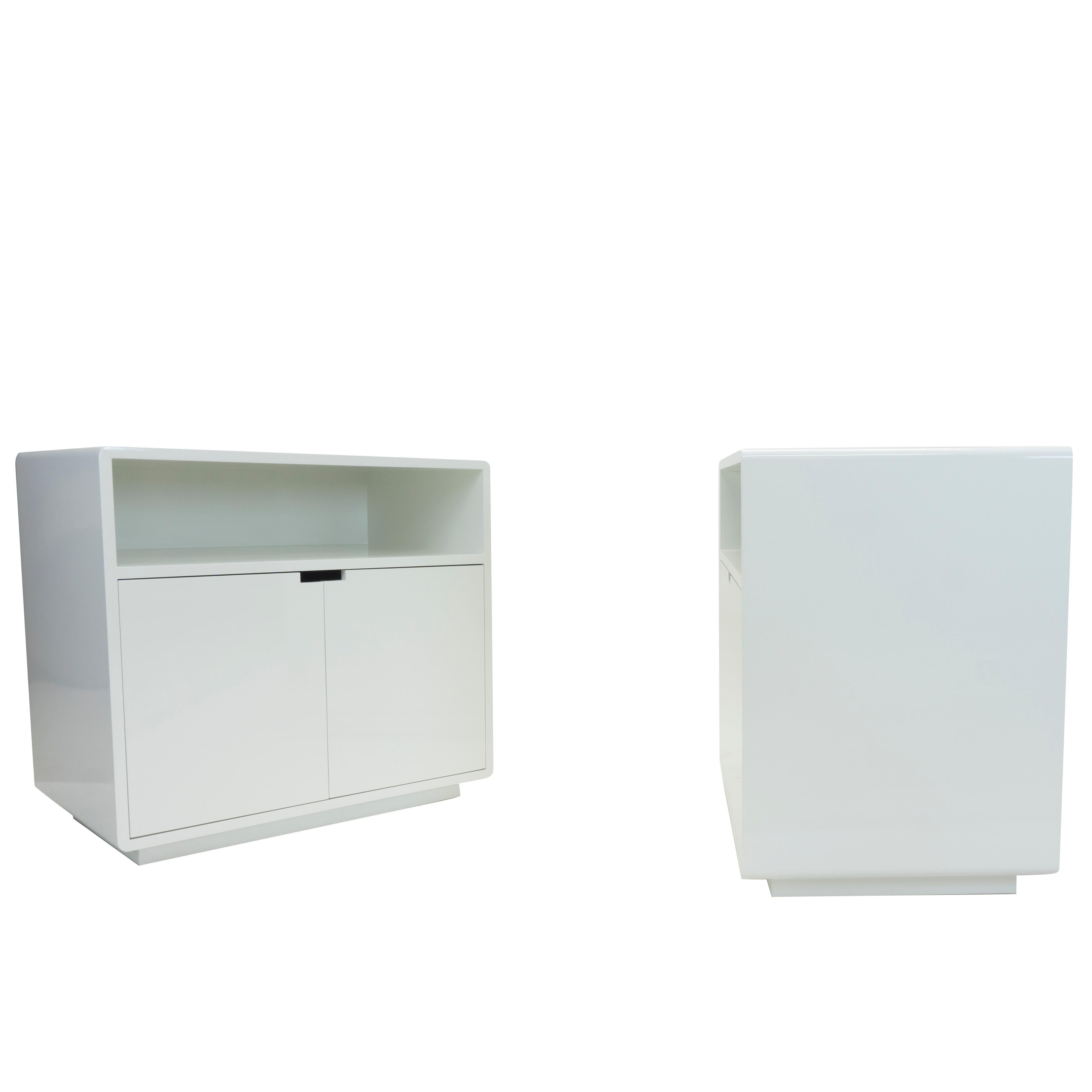 American Modern Bedside Tables with Storage For Sale