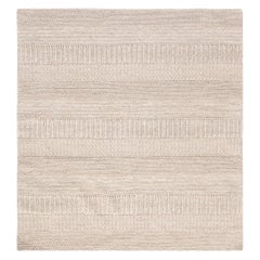 Modern Beige and Gray Flat-Weave Wool Rug by Doris Leslie Blau