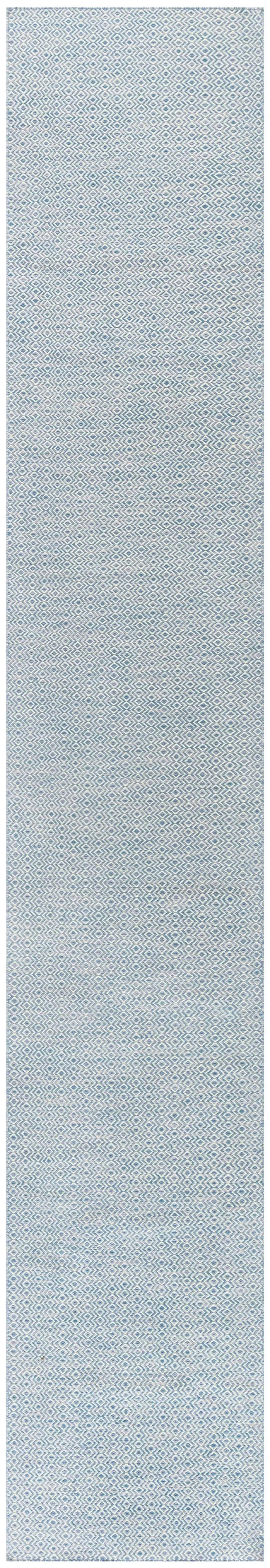 Corredor moderno de lana en tejido plano beige azul de Doris Leslie Blau