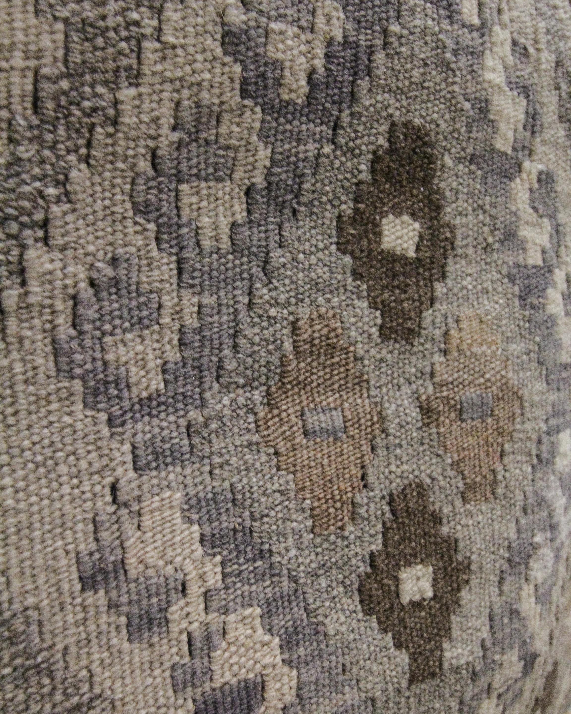 Woven Modern Beige Brown Cushion Cover Kilim Handmade Wool Scatter Pillow