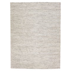  Modernes Beige  Gefilzter Teppich aus texturierter Wolle von Apadana