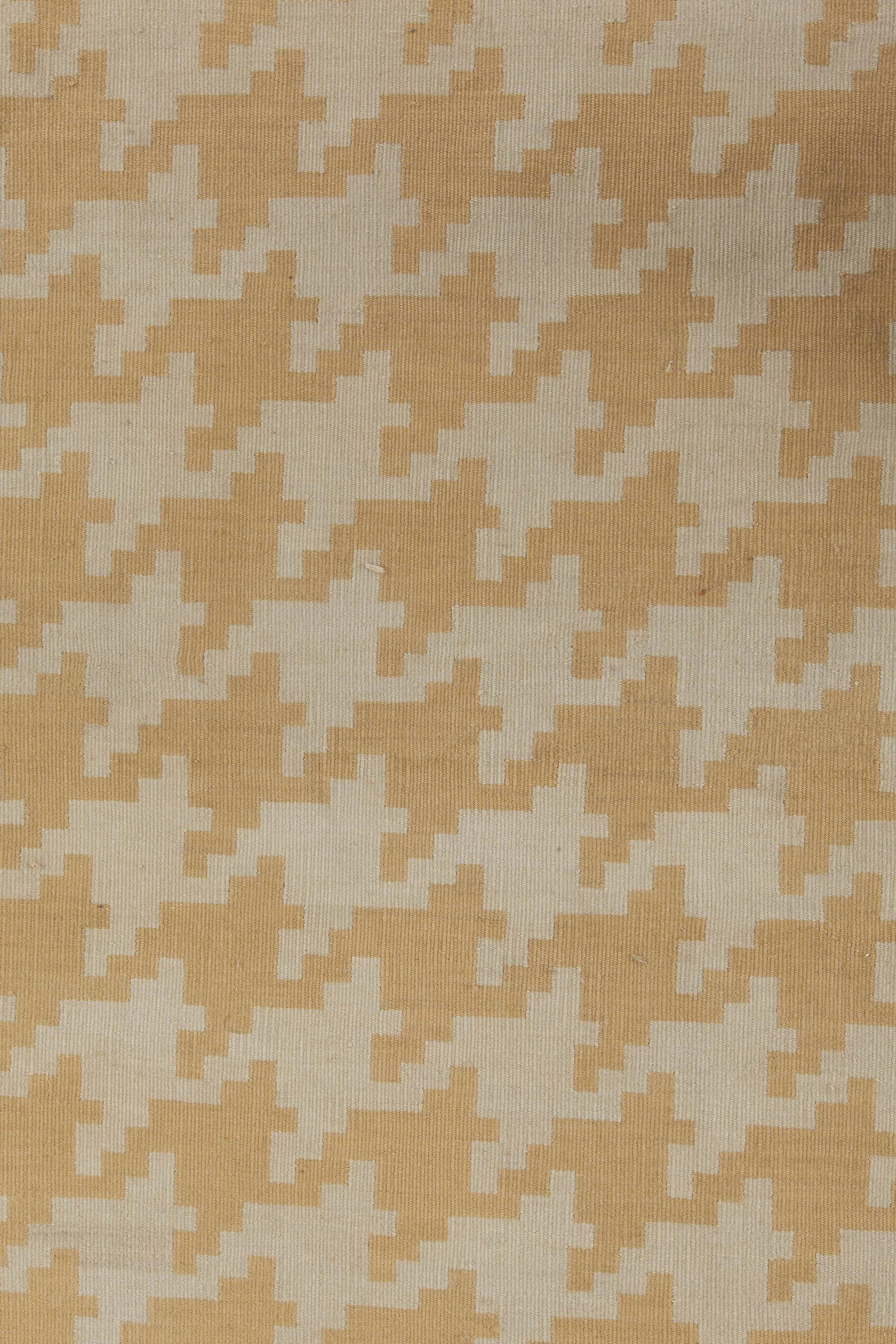 Moderne Tapis moderne beige tissé à plat de Jeffrey Bilhuber pour Doris Leslie Blau en vente