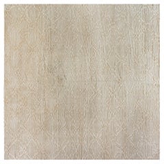 Alfombra moderna de lana anudada beige de Doris Leslie Blau
