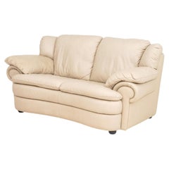 Modernes beigefarbenes gepolstertes Sofa mit 2 Sitzen
