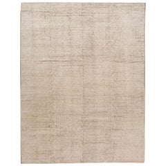 Modern Beige Moroccan-Style Room Size Wool Rug