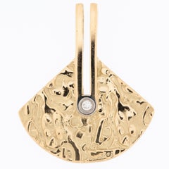 Colgante belga moderno de oro amarillo de 18 quilates con diamantes