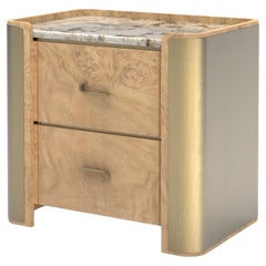 Table de chevet moderne Belmont, granit de Patagonie, fait main Portugal Greenapple