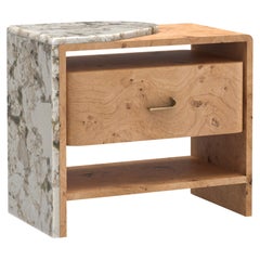 Comodino moderno Belmont, granito Patagonia, fatto a mano Portogallo Greenapple