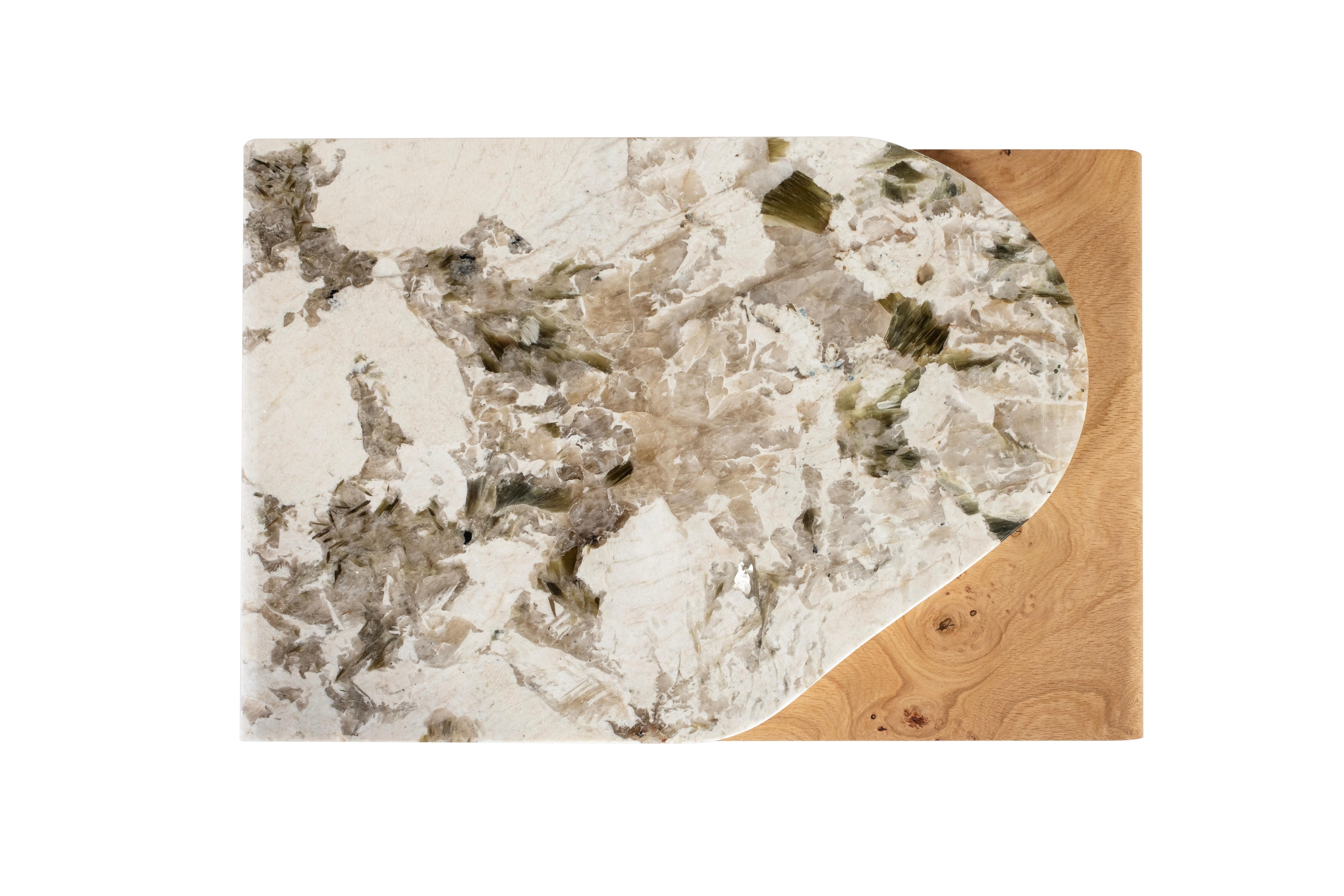 Modern Belmonte Bedside Table SET/2 Natural Quartz, Handmade Portugal Greenapple For Sale 8