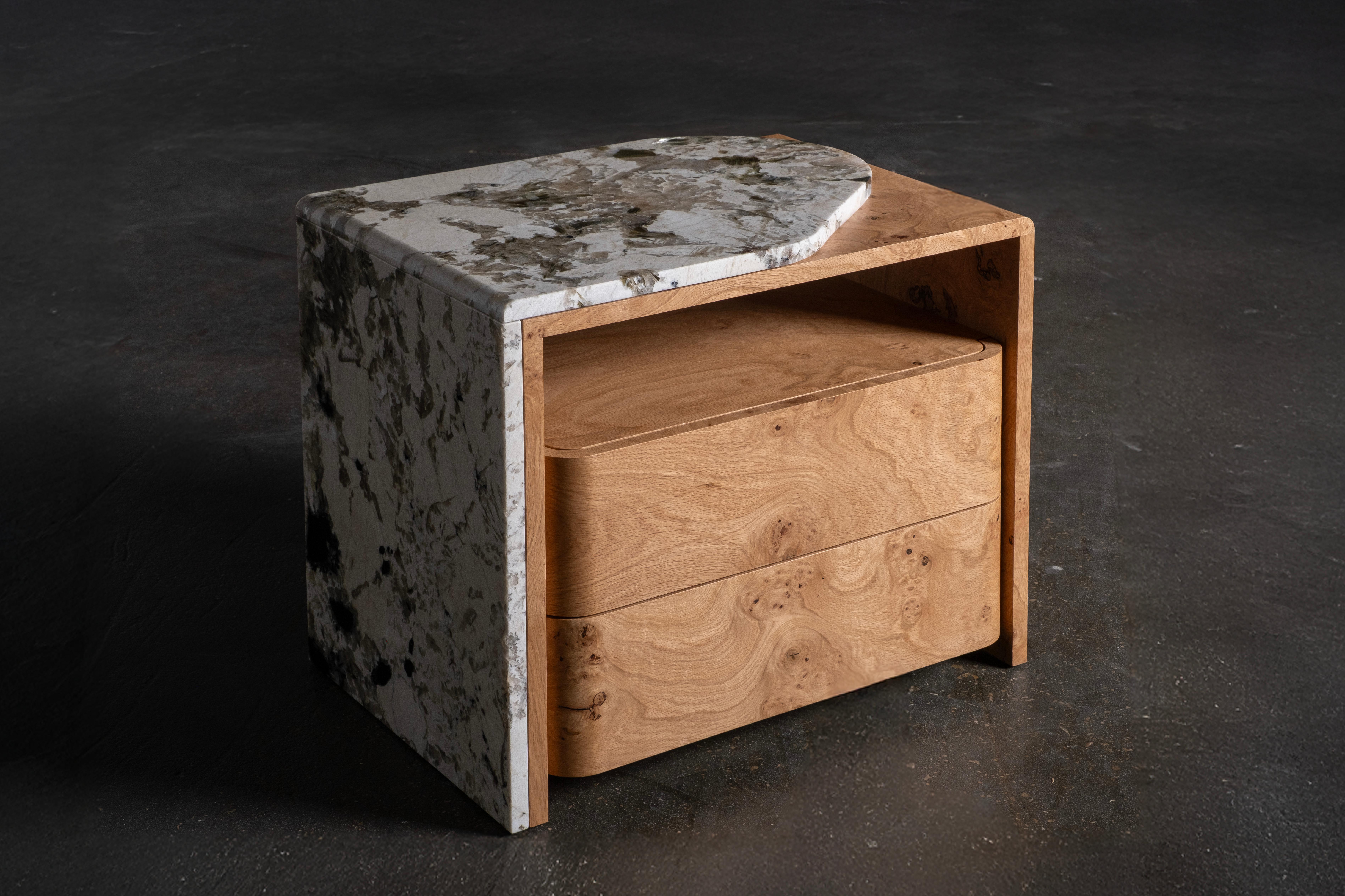 Belmonte Bedside Table, Modern Collection, Handcrafted in Portugal - Europe by GF Modern.

The Belmonte bedside table set of 2, designed by Rute Martins, draws inspiration from the historic Portuguese village of the same name. Renowned for its