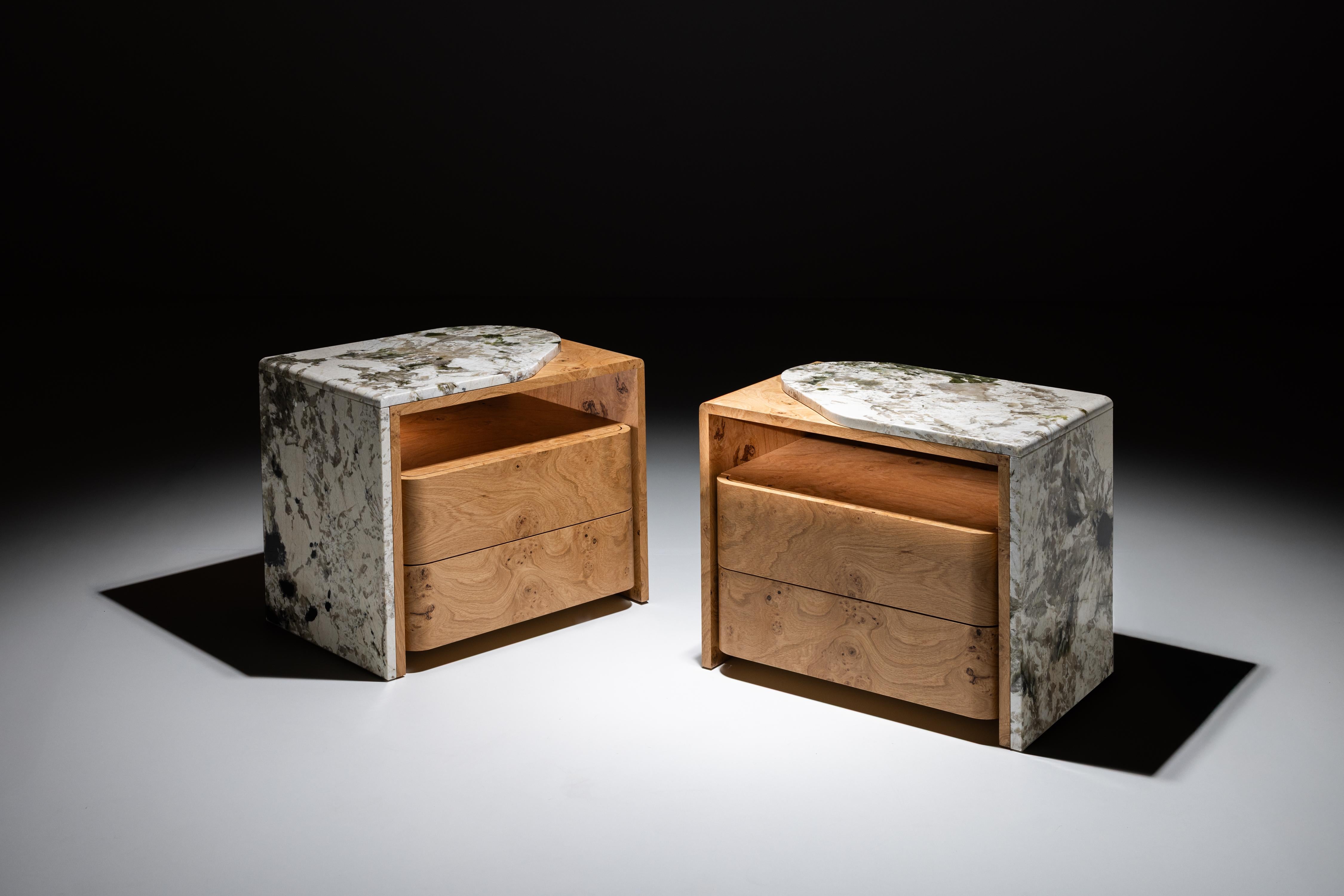 Belmonte Bedside Table, Modern Collection, Handcrafted in Portugal - Europe by GF Modern.

The Belmonte bedside table set of 2, designed by Rute Martins, draws inspiration from the historic Portuguese village of the same name. Renowned for its
