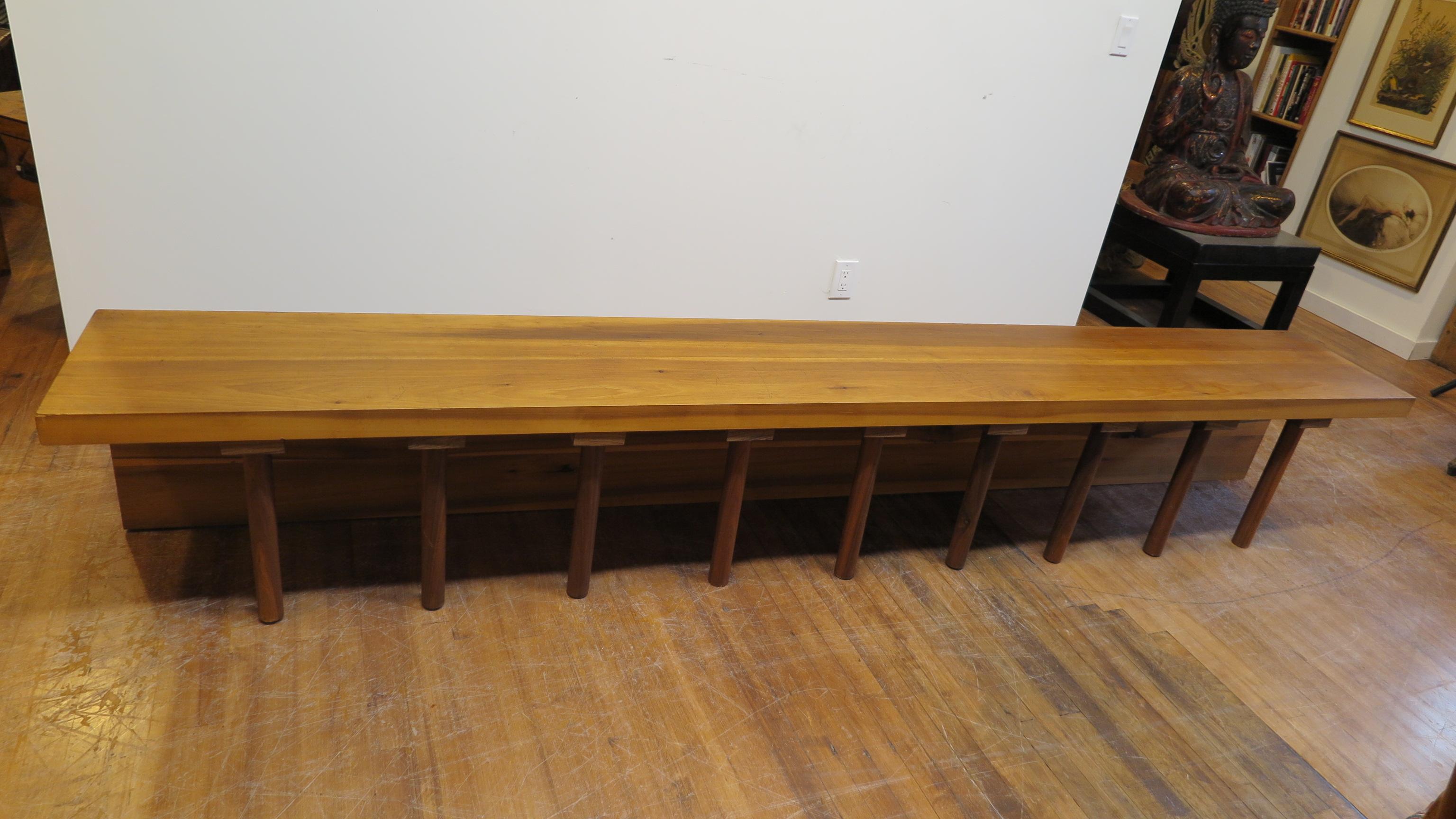 Walnut Modern Bench