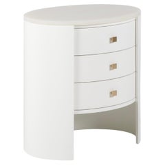 Table de chevet banc moderne en laiton et onyx, fabriquée à la main au Portugal par Greenapple